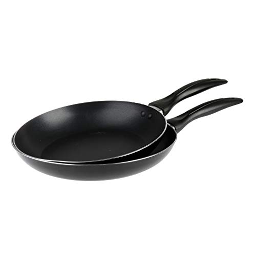 CREALYS - 523966 - Lot de 2 poêles en aluminium pressé Ø24 et 28cm avec revêtement anti-adhérent, coloris gris, tous feux y compris l'induction