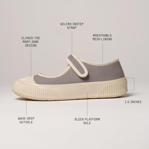Image of Theater Women Jiro Mary Jane Flats | Lightweight Slip-On Shoes with Soft Cushion & Grip Sole | Stylish, Durable & Comfortable Footwear for Travel, Office & Casual Wear
