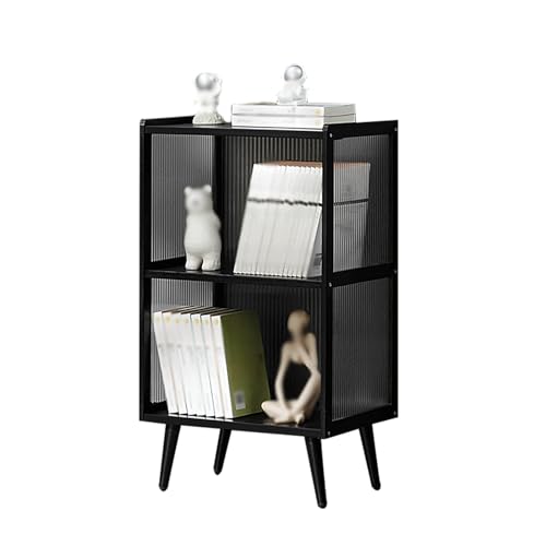 ZYZSY Librería, estantería de exhibición Curio, estantería baja abierta con patas, organizador de almacenamiento independiente, estuche para espacios pequeños, oficina (tamaño: 42 x 33 x 77 cm)