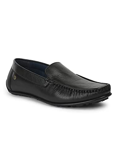 Image of Liberty Healers JPL-275 Loafer Shoes for Men - Black, Non-Lacing Casual Slip-On Loafers Stylish Shoes Ideal for Office, Party, Wedding - Comfortable Lightweight - Durable and Cushioned Footbed