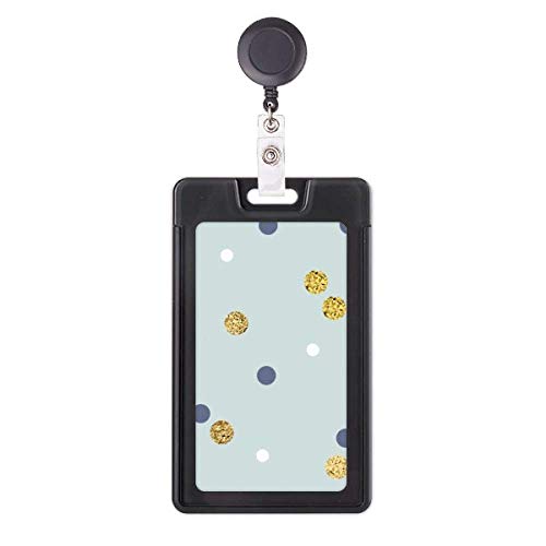 Funda retráctil para tarjetas con motivos de plantas abstractas doradas de alta calidad