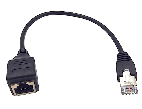 RJ45 Ethernet Extension Cable Cat6 Network Patch Cable Male to Female Connector (1ft)