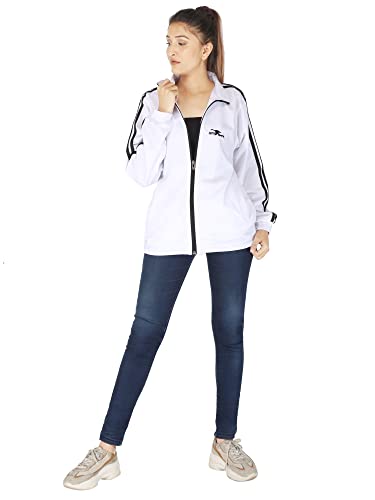 Image of HPS SPORTS Track Tops for Women's or Girl's Polyester Regular Fit Solid Track Jacket with Zippers and Pocket Stylish, Trending and Gym wear Specially Designed for Athletic Body