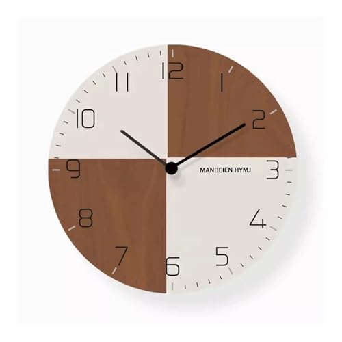 Horloge murale silencieuse XJBTBA pour chambre et salon design bleu