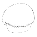 Collar de perlas barrocas para mujer, gargantilla de doble capa de plata de ley S925