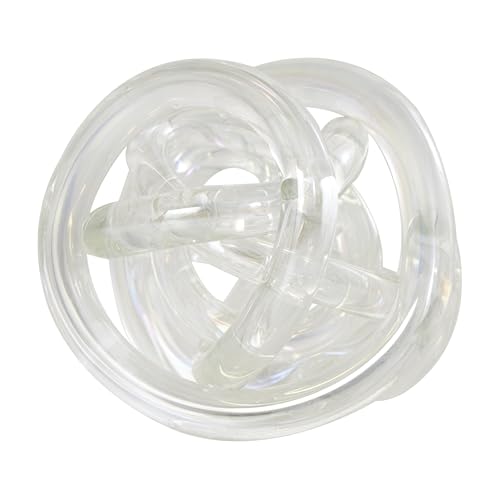Juego de 3 esculturas decorativas de cristal transparente miniatura 4