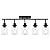 Wanluce 5-Light Track Lighting Kit Black Track Lighting Fixtures Bathroom Wall Sconces Ceiling Mount Kitchen Tracking Lights, Rotatable Spotlight with Clear Glass Shade for Kitchen Shop Hallway