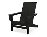 POLYWOOD Contemporary Modern Oversized Adirondack Chair in Black