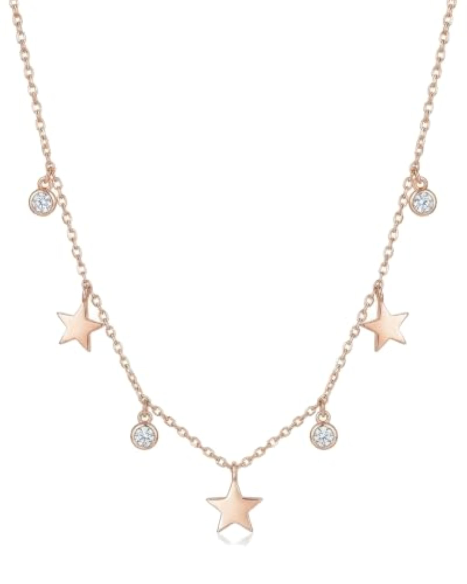 Women's Celestial Stardust Station Necklace, Elegant Gift