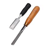 Jeffergarden Wood Carving Tools and Chisel Set Right Angle Corner Chisel with Metal Strike Cap Flat Chiseles for Wood Stone Carving