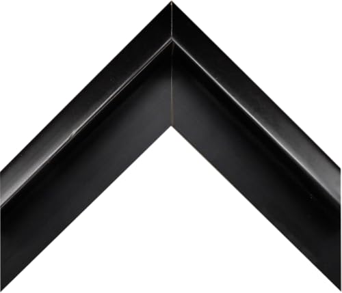 Artecentro Cornice per tela - cornici in legno per quadri - cornice a cassetta - varie dimensioni (nero, 50 x 60)