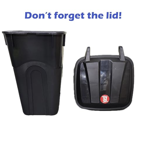 Bjcyo ASD32 32 Gallon Wheeled Heavy Duty Plastic Garbage Can thumb #2