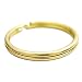 Bluemoona 50 Pcs - 25mm 1" Round Edged Split Key Chain Ring Connector Keychain Keyring (Gold)