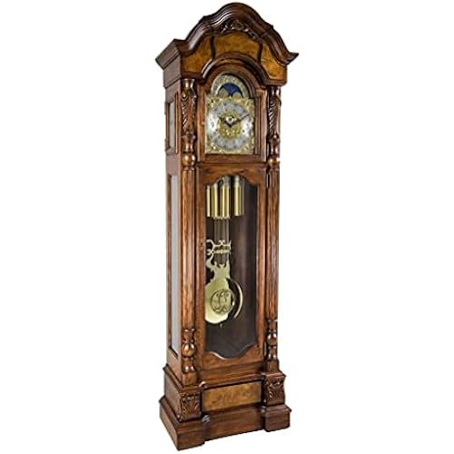 Anstead Dark Oak Grandfather Clock by Hermle Clocks