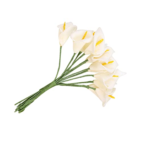 NOLITOY 12Pcs Artificiales Para Decorazione Di Cerimonia Nuziale Bouquet Sposa Artificiale Sposa Calla Giglio Fiore Di Primavera Decorazione Artificiale Fiore Di Cerimonia Nuziale