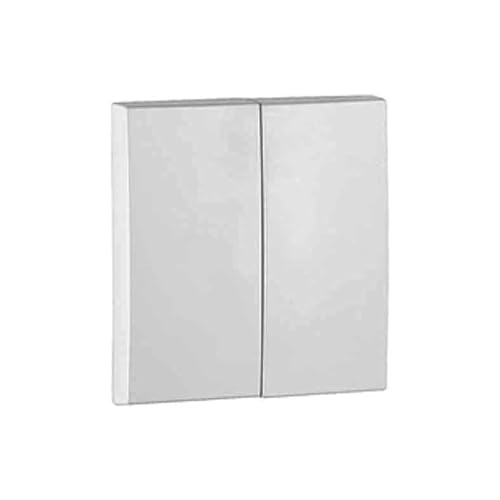 Logus 90, Interruptor Doble en Blanco. Diseño moderno y elegante, ideal para cualquier ambiente. Perfecto para controlar la iluminación de manera eficiente y con estilo.