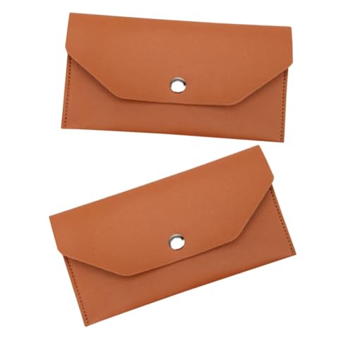 2pcs Ladies Purse Pu Leather Long Wallet for Women Elegant Envelop Clutch