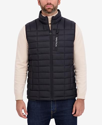 Nautica Men's Lightweight Puffer Vest – Wind & Water-Resistant