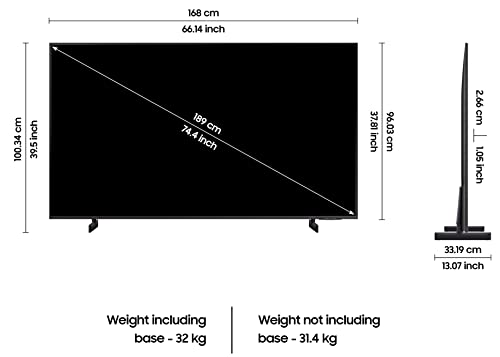 Image of Samsung 189 cm (75 inches) 4K Ultra HD Smart LED TV UA75CU8000KXXL (Titan Grey)