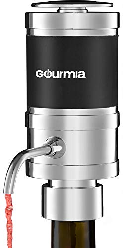 Gourmia GWA9985 Electric Wine Aerator and Dispenser - Quickly Oxidizes, Decants and Pours Red and White Wine - Fits Most Bottles  Battery Operated - One Touch Control