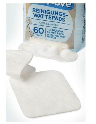 Baby Reinigungs-Wattepads - 8 x 60 St, 480 St - 100% Baumwolle Cover
