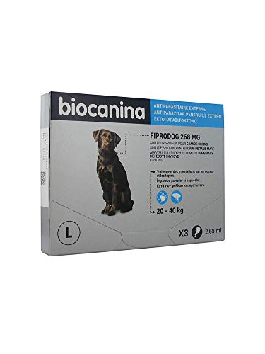 BIOCANINA Fiprodog 268 MG Solution Spot-on Grands Chiens 3 Pipettes de 2,68 ML