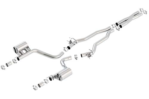 Borla 140646 ATAK Cat-Back Exhaust System 3 in. Incl. Connecting Pipes/Mufflers/Hardware/No Tip Single Split Rear Exit ATAK Cat-Back Exhaust System