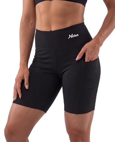 Nirlon Biker Shorts with Pockets - Women Workout Shorts for