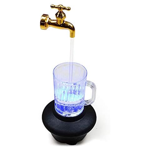 SURPRIZON Indoor Tabletop Fountain, Magic Faucet Mug Desktop Waterfall Fountain with LED Light, Illuminated Beer Mug for Home Office Decoration (Faucet) Cover
