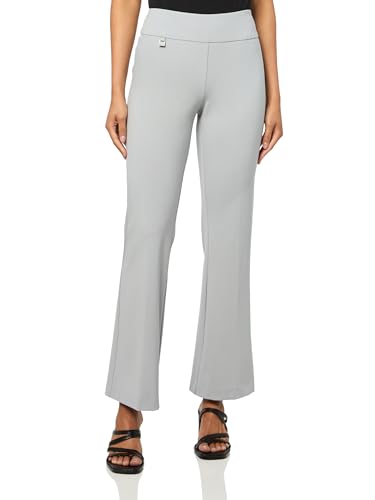 SLIM-SATION Women's Plus Size Wide Band Elastic Waist Pull on Flare Leg Pant