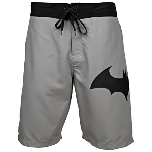 Batman Hush Symbol Heather Grey Board Shorts (Medium (32-34))3