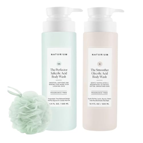 Pure Homemaker Naturium Body Wash - Body Skin Care products (The Smoother Glycolic and the Perfector Salicylic)