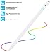 Stylus Pen for Touch Screens,CiSiRUN 1.5mm Fine Point Rechargeable Tablet Painting Pen Digital Pens Compatible for All Touch Screen Tablets & Cell Phones Stylus for Drawing,Writing(White)