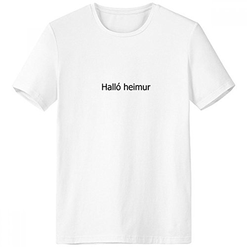 T-shirt Homme Bonjour Icelandic blanc col ras du cou taille XL vêtements sports