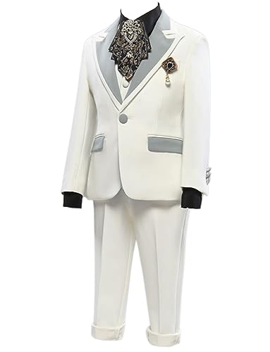 Costume 3 pièces garçon avec veste gilet et pantalon de mariage sur mesure