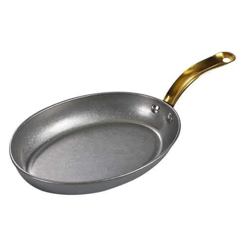 Plat à paella ovale en acier inoxydable de 24 cm avec poignée unique Seapaella
