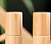 2Pcs 10ML Empty Bamboo Essential Oil Roll on Bottles Refillable Perfume Sample Containers Storage Jars Vials with Stainless Steel Roller Ball for Aromatherapy