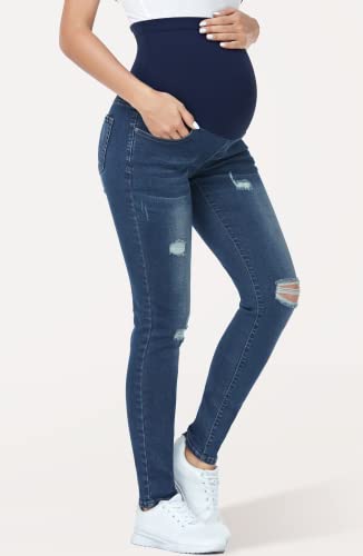 Variante de PACBREEZE vaqueros premama Azul índigo rasgado M