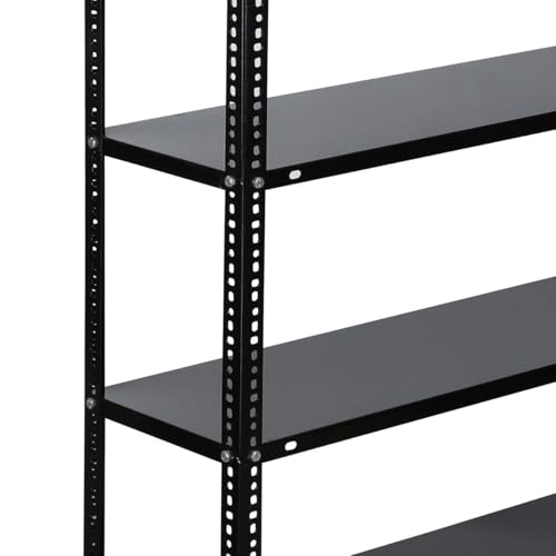 Image of REGILLER Steel Racks Shelves, Racks for Multipurpose use, Book /Shoes /Kitchen /Warehouse /Home /Storage Racks Shelves Multipurpose Metal Body Adjustable Rack (5 Tier, Black)