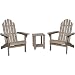 Northern Tool and Equipment Fir Wood Adirondack Chairs with Table - 3-Pc. Combo