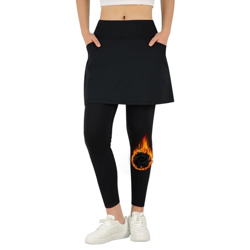 Image of ANIVIVO Skirted Legging for Women, Yoga Legging with Skirts &Women Tennis Leggings Clothes Pockets