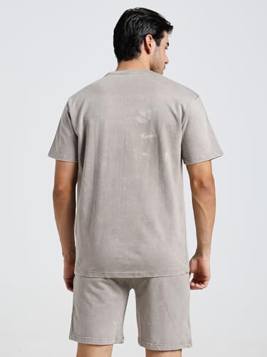 Image of Vogaan Men's Cotton Short Sleeve Tracksuit Summer T Shirt & Shorts Set with 2 Pockets || Casual Co-ord Sets
