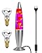 Produktbild DoRight Klassische Lavalampe Rotes Wachs/Lila Flüssiges Aluminium, Beruhigende Bewegung, Lavalampe für Friedliche Entspannung, 13,38 Zoll, mit 2 Packung R39 25W E14 Lavalampe, EU-Stecker