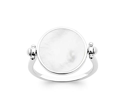 Bague Argent 925 Nacre Tata Gisèle le bijou réversible idéal du bureau aux soirées