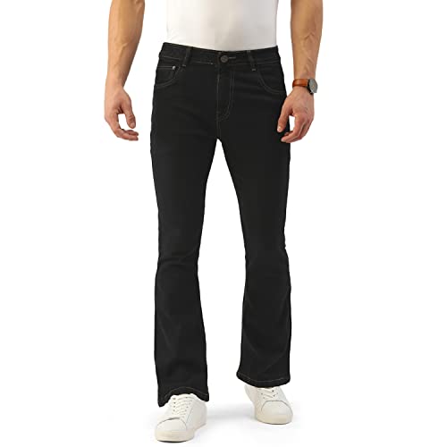 Image of PARIS HAMILTON Men Bootcut Fit Stretchable Bellbottom Denim Jeans
