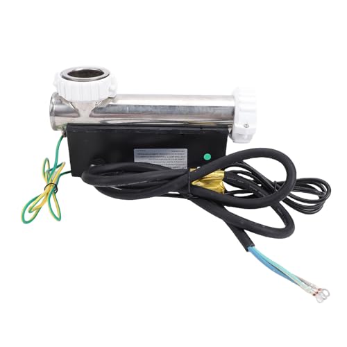 Chauffe-eau piscine portable Domary 3 KW thermostat acier inoxydable tuyau 3.8 cm
