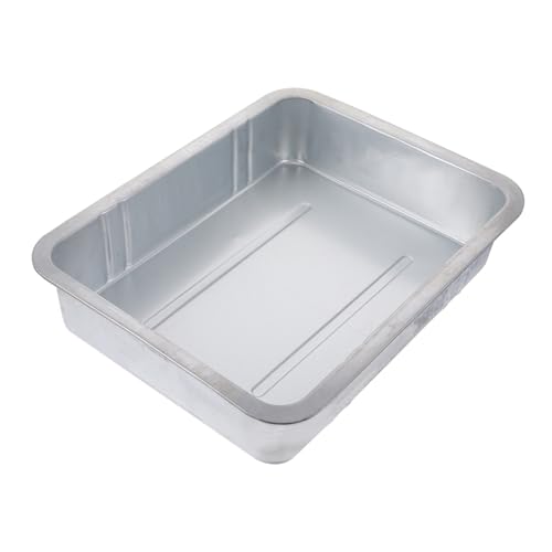 Hemobllo Bandeja De Drenaje De Aceite De Acero Galvanizado Gran Tamaño para Talleres y Mantenimiento De Automóviles Uso Profesional