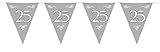 Menge 1 Folat 10 Meter Silber 25. Jubiläum Wimpelkette