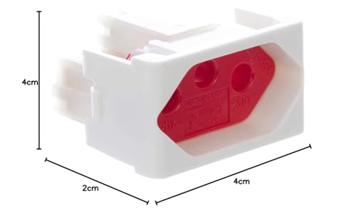 Modulo Tomada 2P+T 20A 250V Fundo Vermelho 1M Br Prm4741, Schneider Electric
