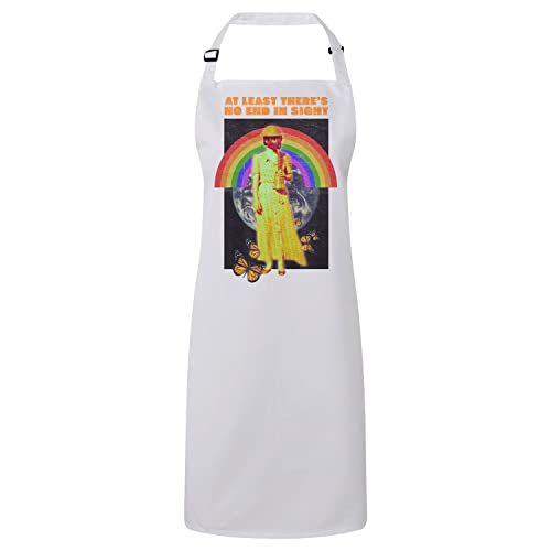 Tablier cuisine blanc premium avec impression textile art surréaliste vintage